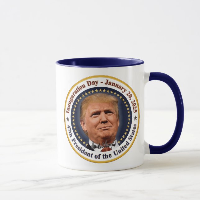 President Trump Inauguration Day January 20th 2025 Mug (Right)