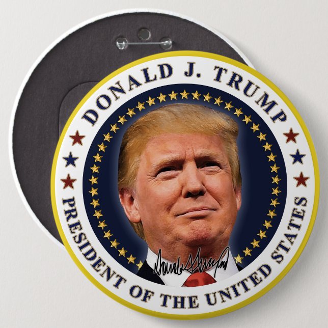 President Trump Inauguration Day Souvenir Button (Front & Back)
