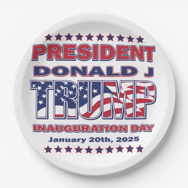 President Trump Inauguration Paper Plates (Front)