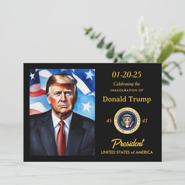 President Trump Inauguration Watch Party Invitation (Standing Front)