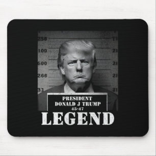 President Trump Legend Mugshot  Mouse Pad