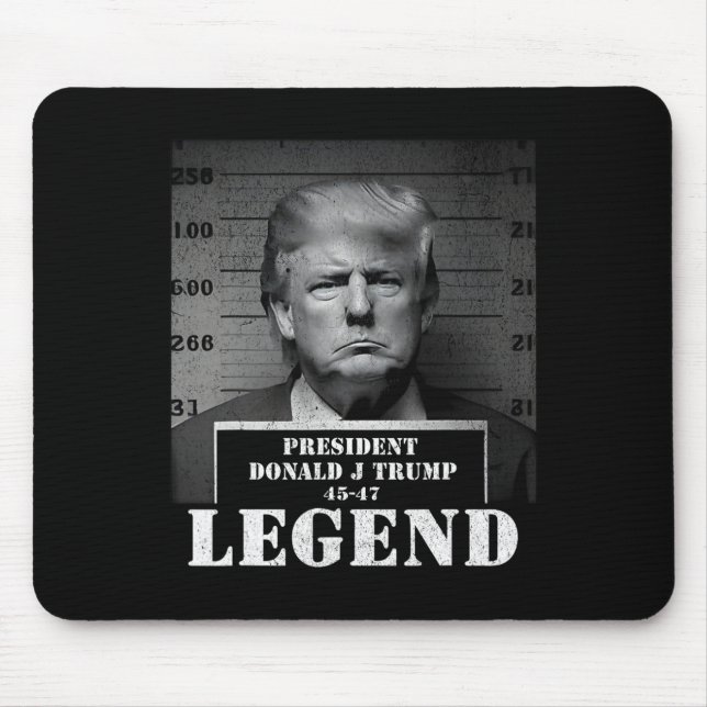 President Trump Legend Mugshot  Mouse Pad (Front)