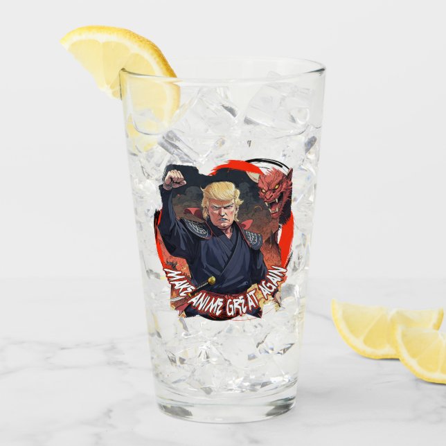 President Trump Make Anime Great Again Glass (Front Ice)