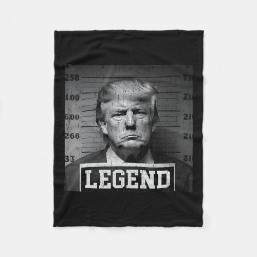 President Trump Mug Shot  Fleece Blanket