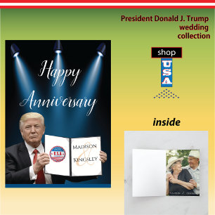 President Trump 🇺🇸✨ Patriotic Anniversary Thank You Card
