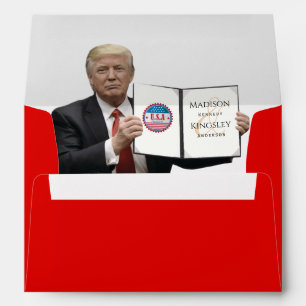 President Trump 🇺🇸✨ Patriotic Wedding Custom Envelope