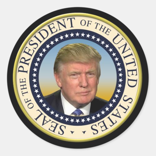 President Trump Photo Presidential Seal
