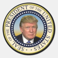 President Trump Photo Presidential Seal