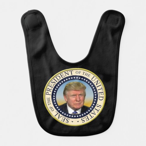 President Trump Photo Presidential Seal Bib