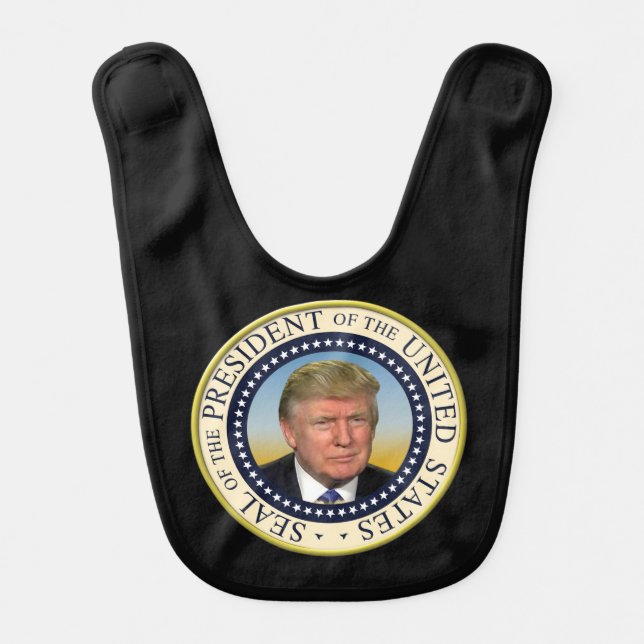 President Trump Photo Presidential Seal Bib (Front)