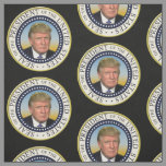President Trump Photo Presidential Seal Fabric