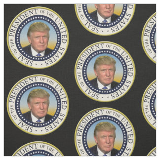 President Trump Photo Presidential Seal Fabric