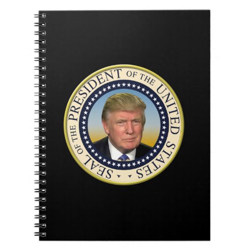President Trump Photo Presidential Seal Notebook
