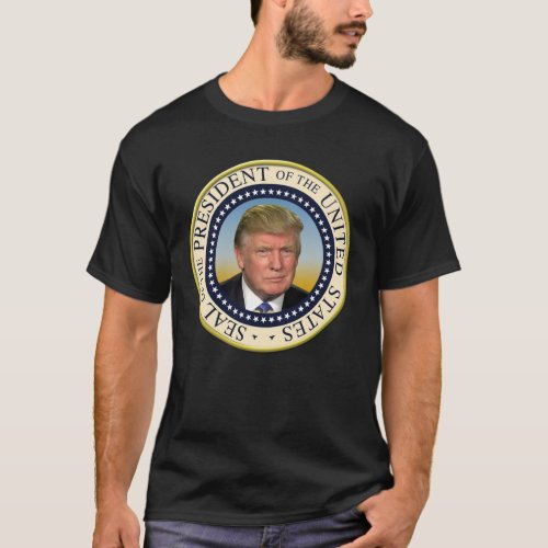 President Trump Photo Presidential Seal T_Shirt