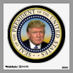 President Trump Photo Presidential Seal Wall Decal