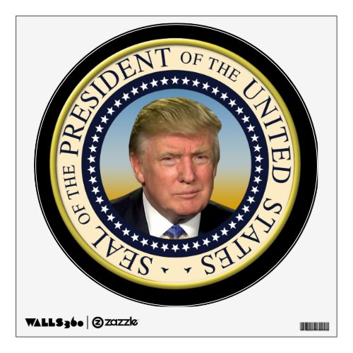 President Trump Photo Presidential Seal Wall Decal