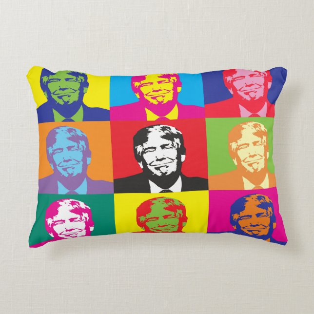 President Trump Pop Art Accent Pillow (Front)