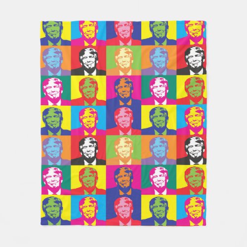 President Trump Pop Art Fleece Blanket