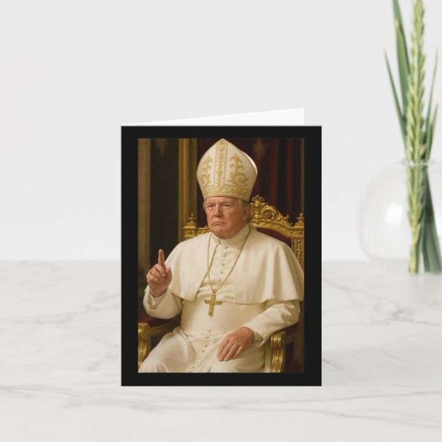 President Trump Pope 2025  Card (Front)