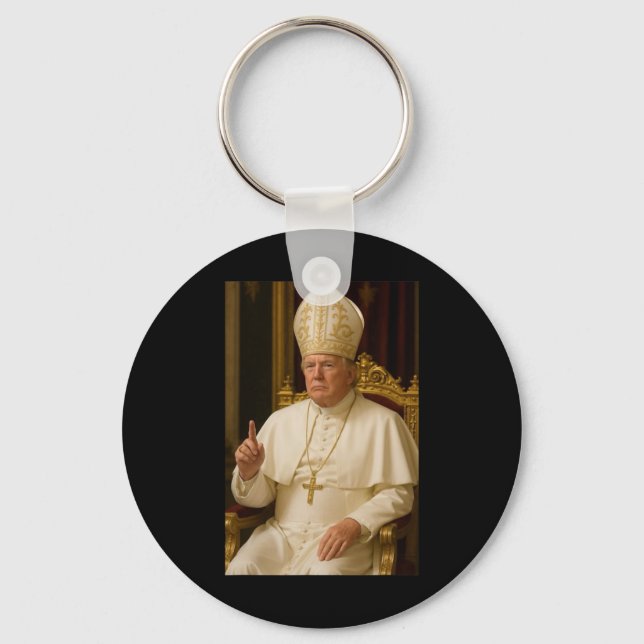 President Trump Pope 2025  Keychain (Front)
