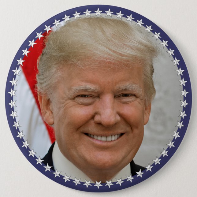 President Trump Portrait (XT-20181023-1520) Button (Front)