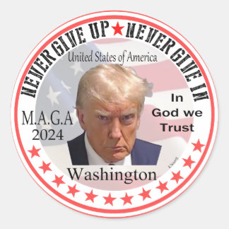 President Trump Red wave Across America, Making  Classic Round Sticker