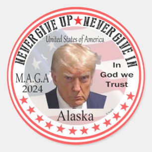 President Trump Red wave Across America, Making Classic Round Sticker
