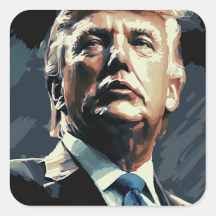 President Trump: The GOAT Square Sticker