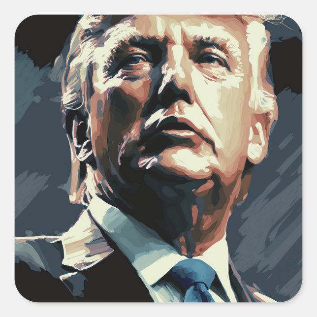 President Trump: The GOAT Square Sticker (Front)