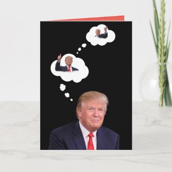 President Trump Thinking In Cloud Funny Birthday Card by Zazzimsical at Zazzle