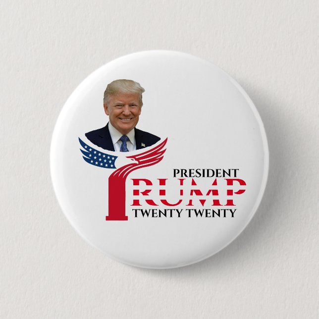 PRESIDENT TRUMP TWENTY TWENTY BUTTON (Front)