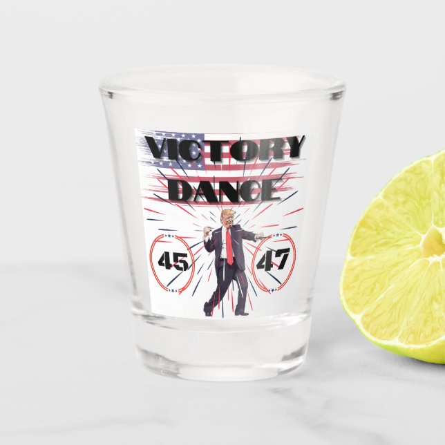 President Trump Victory Dance Shot Glass (Front)