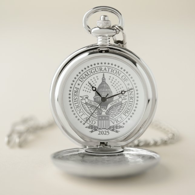 President Trump VP Vance Inauguration Day 2025 Pocket Watch (Inside)