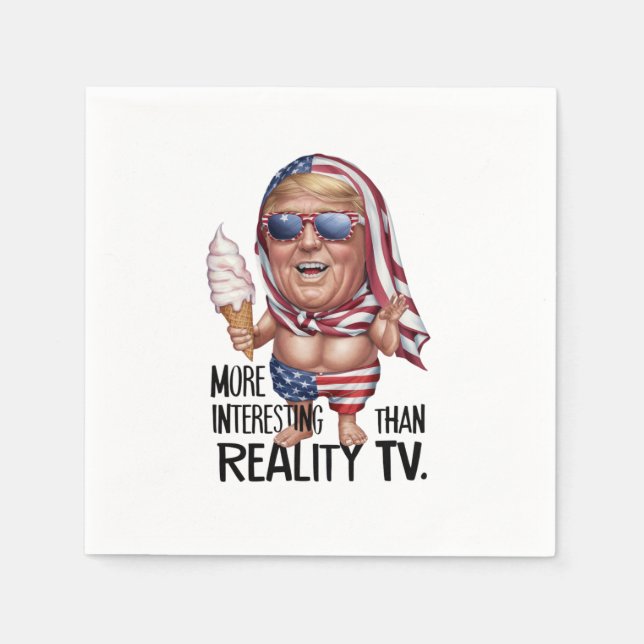 President Trump wearing iconic American sunglasses Napkins (Front)