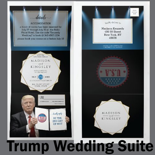 President Trump Wedding Tri_Fold Invitation