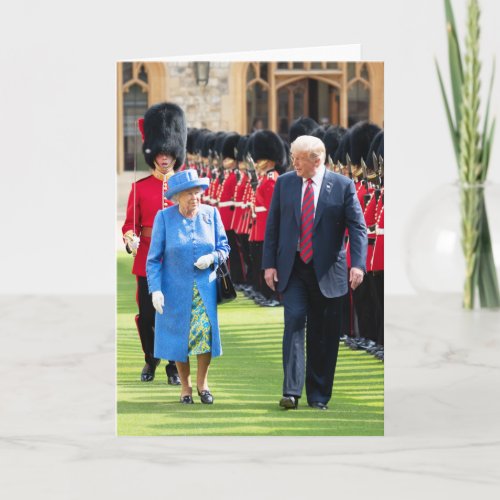 President Trump With Queen Elizabeth II Card
