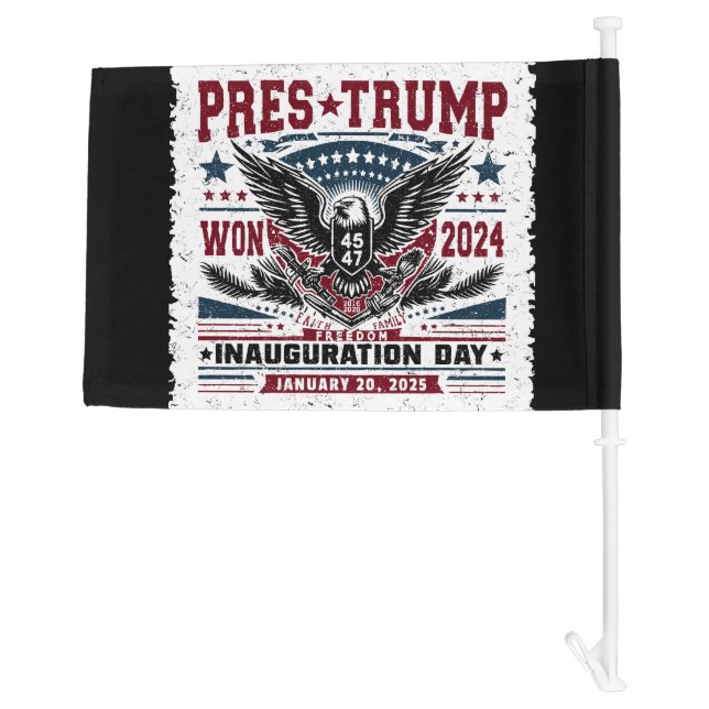 President Trump Won 2024 Car Flag (Back)