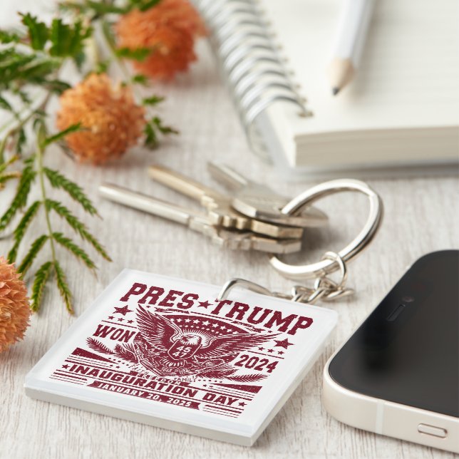 President Trump Won 2024 Keychain (Front Right)