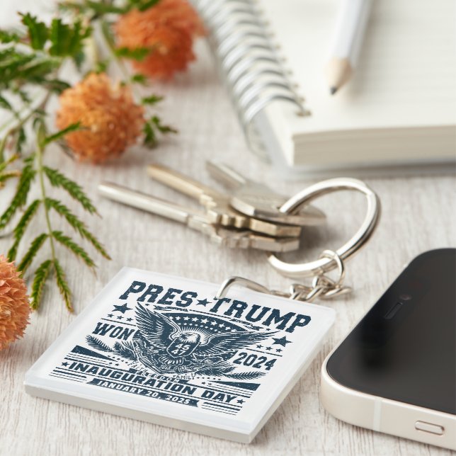 President Trump Won 2024 Keychain (Front Right)