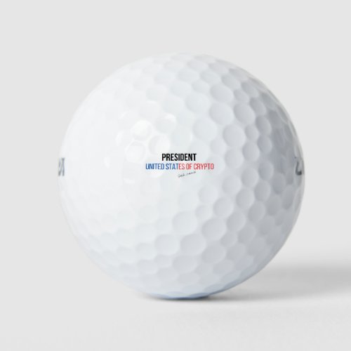 President United States of Crypto Golf Balls