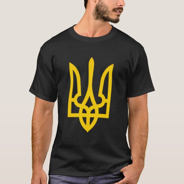 President Volodymyr Zelensky Ukraine Tryzub Triden T-Shirt (Front)