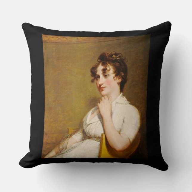 President Washington's Family Nelly Custis Throw Pillow (Front)
