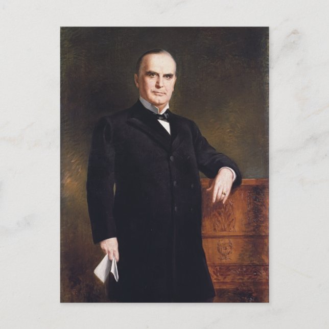 President William McKinley by August Benziger 1897 Postcard (Front)
