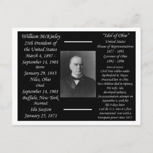 President William McKinley Postcard