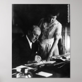 President Wilson and First Lady Edith - 1920 Poster