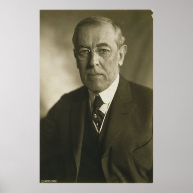 President Woodrow Wilson Portrait 1919 Poster (Front)