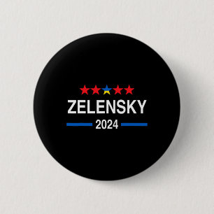 President Zelensky 2024 Election Ukraine 1 Button
