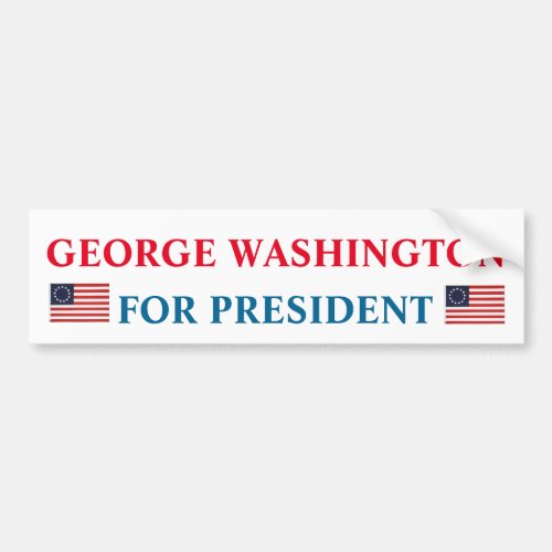 Presidential Bumper Sticker George Washington Bumper Sticker