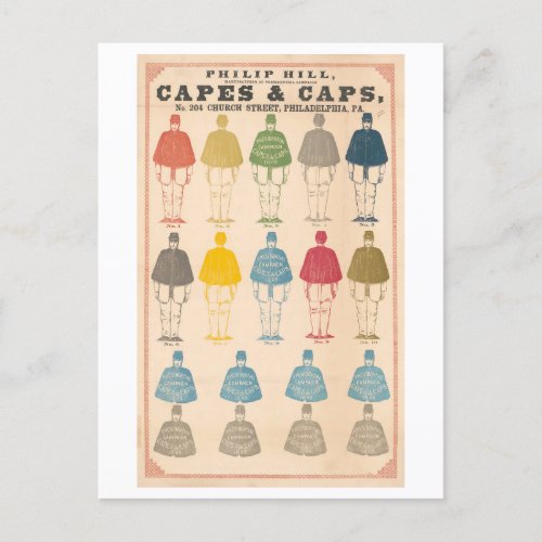 Presidential Campaign Caps and Capes Advertisement Postcard