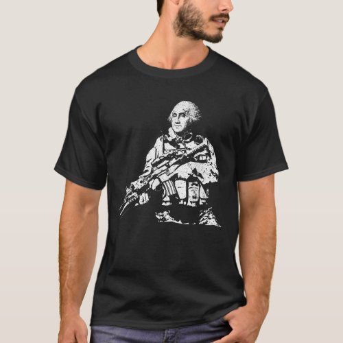 Presidential Commandos George Washington Funny Tac T_Shirt
